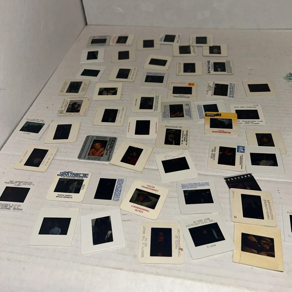 50 Vintage Photo Slides Kodak & Others Hollywood‎ Film Movie Actor Lot C3